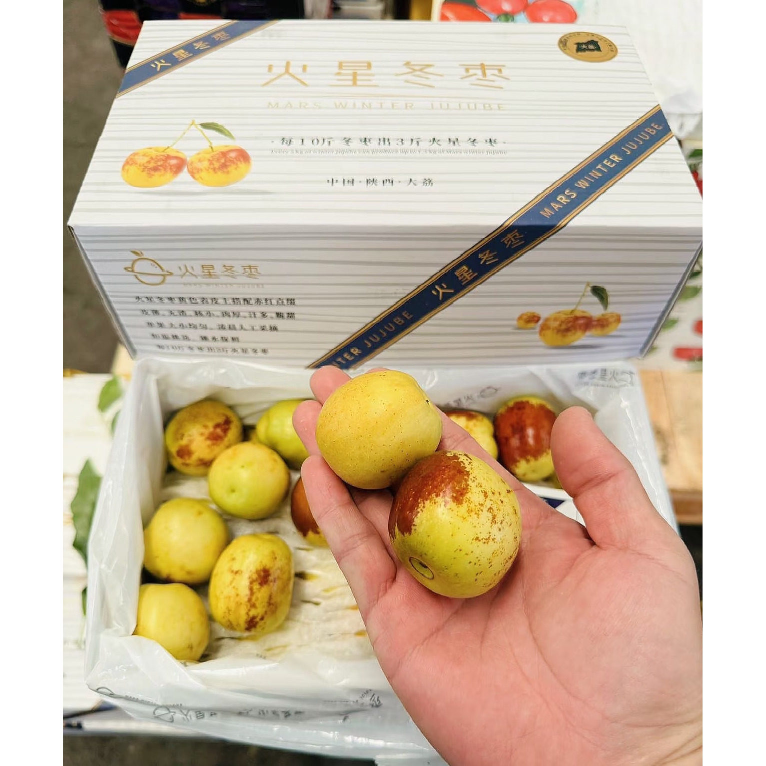 火星冬枣大荔冬枣升级版 皮薄无渣核小肉厚汁多脆甜礼盒装包顺丰图片