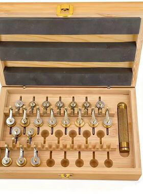 修表工具卷发条工具 20个装发条绞 盘发条手表维修专用木盒发条绞