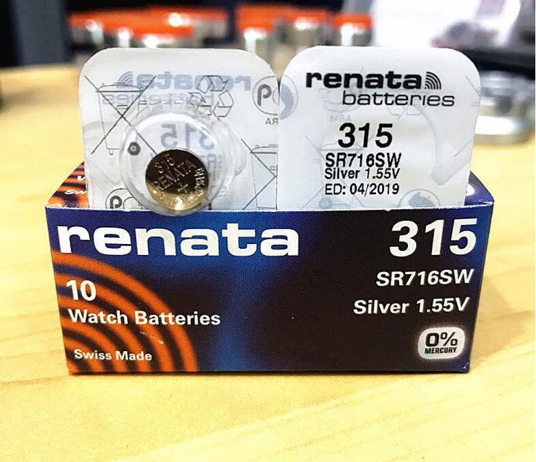 瑞士Renata原装进口 手表电池315 SR716SW 1.55V氧化银纽扣电池图片