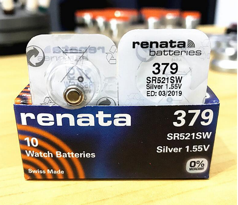 瑞士Renata原装进口 手表电池379 SR521SW 1.55V氧化银纽扣电池