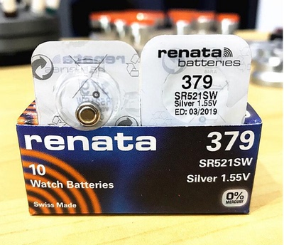 瑞士Renata原装进口 手表电池379 SR521SW 1.55V氧化银纽扣电池