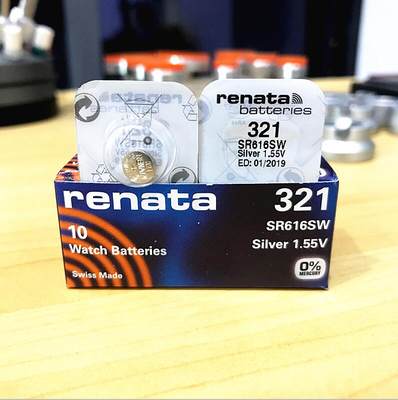 瑞士Renata原装进口 手表电池321 SR616SW 1.55V氧化银纽扣电池