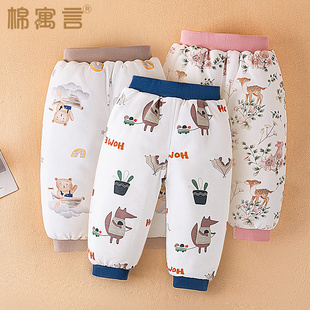 裤 儿童棉裤 婴儿秋冬季 学生内穿保暖裤 子 棉花加厚男女宝宝夹棉长裤