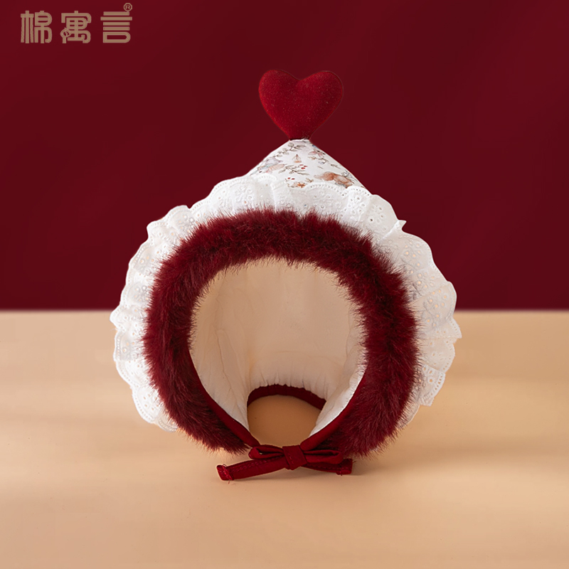 婴儿帽子秋冬季宝宝护耳帽加厚冬天外出女童冬天防风保暖套头帽子