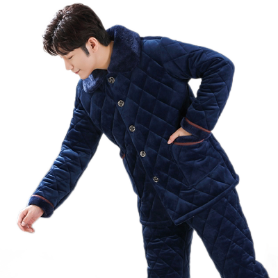 冬季加厚珊瑚绒夹棉保暖加