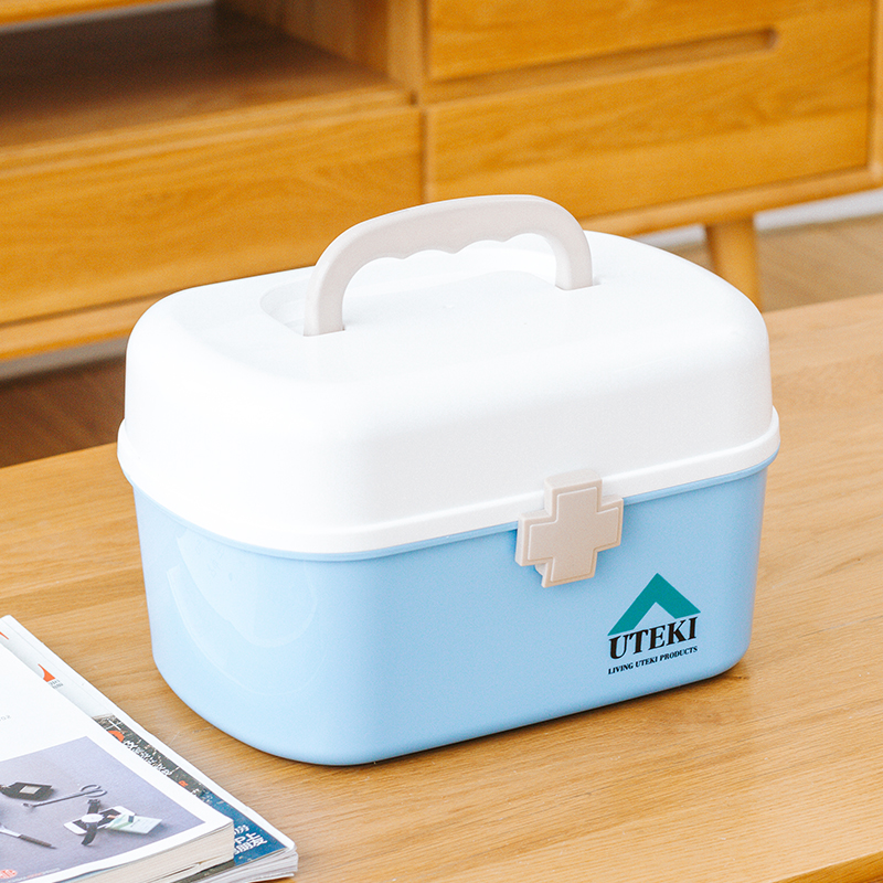 医疗箱小型便携手提家用医药箱常备药收纳盒多层全套小号急救箱