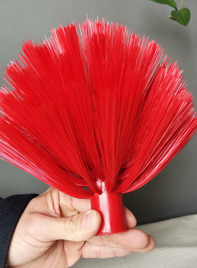 蜘蛛网刷头圆球形替换头天花板多功能清洁大扫除神器除尘掸子红色