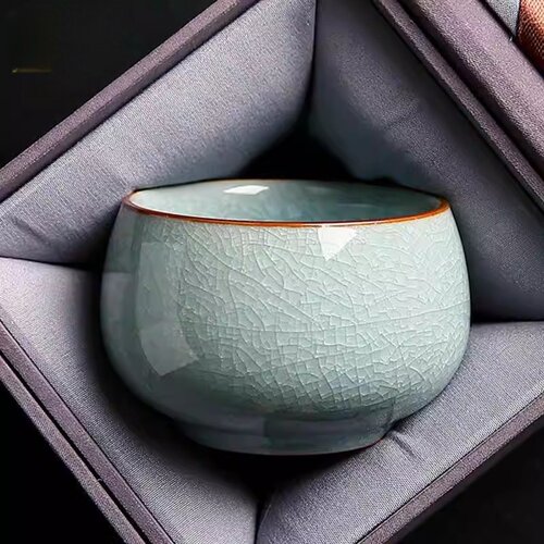 汝窑冰花主人杯单杯开片个人专用