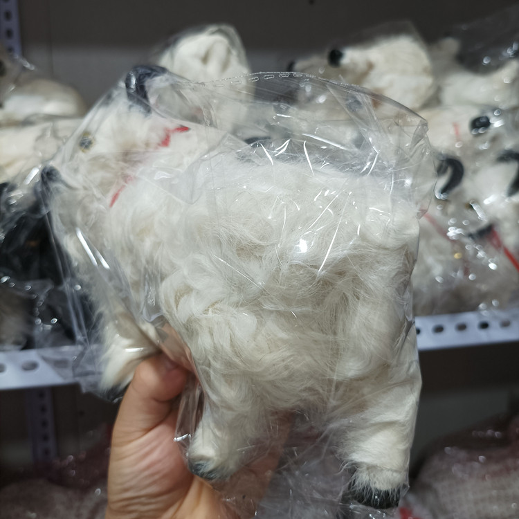 티베트 야크 모델 화이트 야크 장식품 시뮬레이션 동물 작은 야크 소품 봉제 인형 민족 수공예품