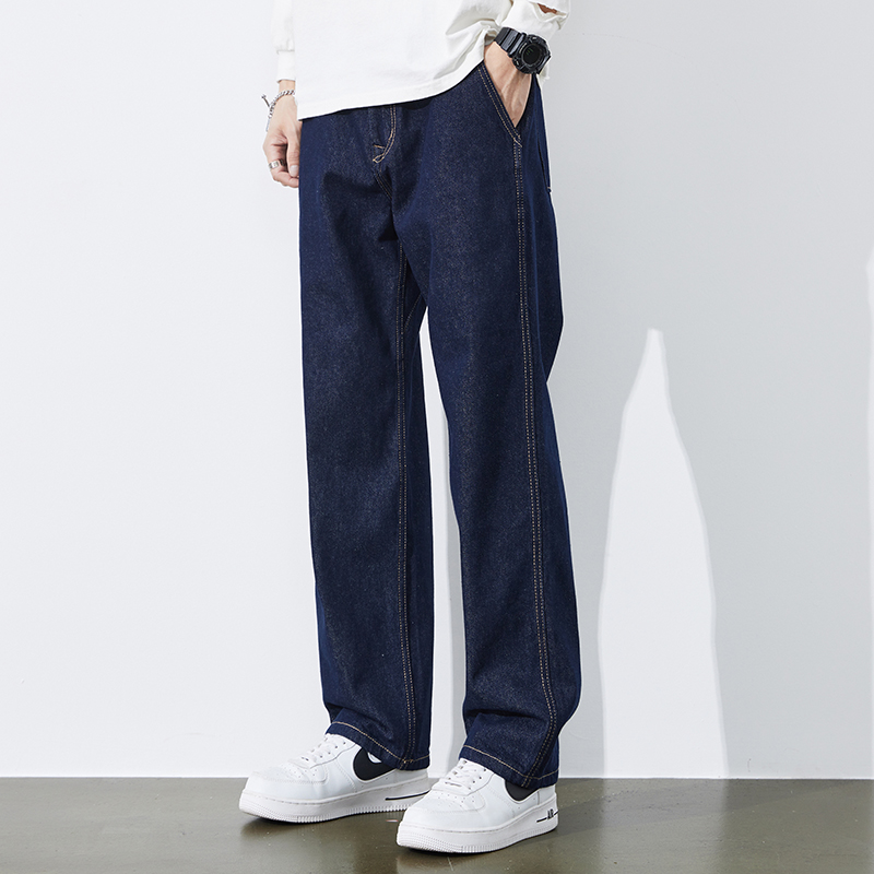 宽松直筒牛仔裤雅仓春季