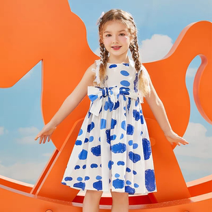 马其顿女童夏专柜纯棉无袖连衣裙 三标全