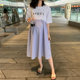 连衣裙宽松大码 2026新款 纯棉a字裙子夏季 孕妇装 上衣长款 孕妇夏装