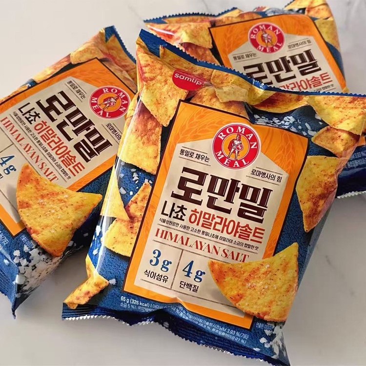 韩国进口零食三立samlip原味烟熏辣椒味玉米片65g追剧办公室小吃
