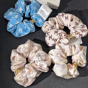 凯旋门大肠发圈轻奢风真丝头绳字母发绳 2025春夏新款 CHENYU ACC