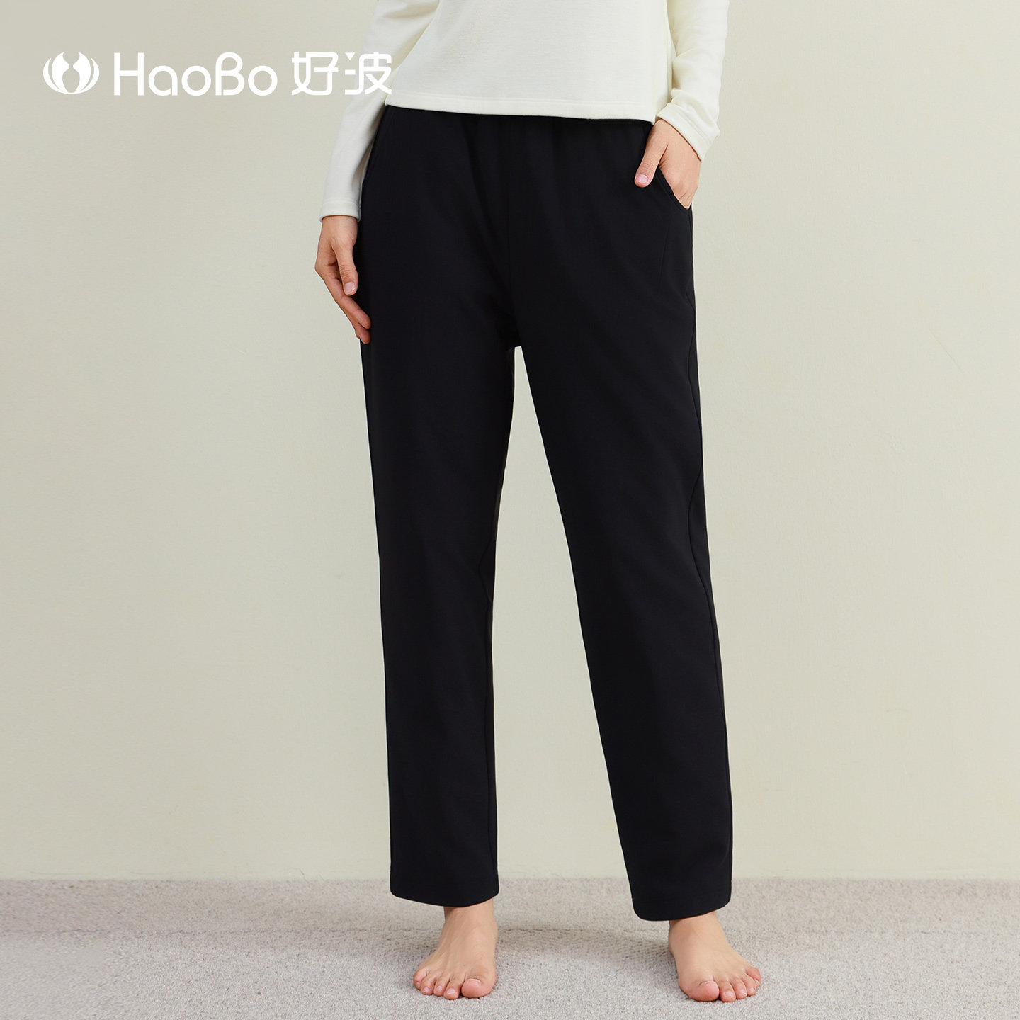 好波内衣寒冬女保暖裤女士轻薄羽绒保暖外穿裤显瘦羽绒裤HBT2501