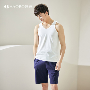 背心运动休闲纯棉背心汗衫 夏季 HBX1712 宽松背心男士 好波大码