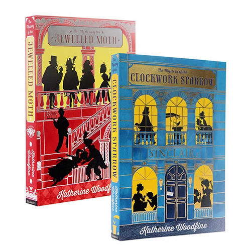 英文原版 The Mystery of the Jewelled Moth/The Mystery of the Clockwork Sparrow 2册合售 桥梁章节书 爱德华时代悬疑冒险