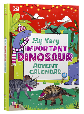 DK恐龙盲盒圣诞倒数日历书籍 英文原版绘本 My Very Important Dinosaur Advent Calendar 主题儿童活动玩具24册科普读物精装大开