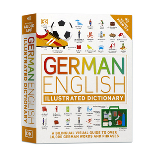 Illustrated English German DK语言字典德语 Dictionary 英语双语图解字典英文原版 德英双语视觉词典字典语言学习工具书词汇指南