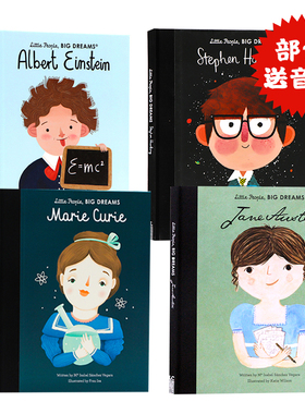 小人物大梦想系列4册合售Little People Big Dreams史蒂芬霍金居里夫人爱因斯坦英文原版Stephen Hawking Marie Curie儿童启蒙读物