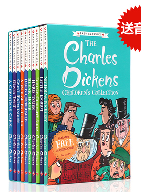 查尔斯狄更斯10册盒装英文版小说 the charles dickens 大卫科波菲尔 双城记 雾都孤儿原版Oliver Twist正版儿童文学课外阅读