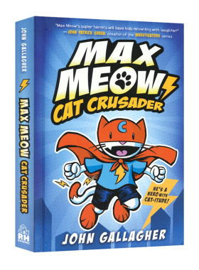马克思猫1猫十字军 Max Meow 1 Cat Crusader 英文原版绘本 儿童全彩幽默漫画故事小说书 小学生英语课外阅读  精装读物7-11岁进口