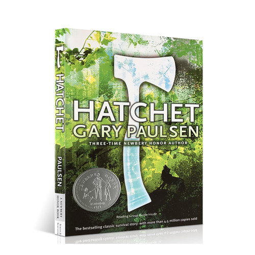 进口英文版原版正版 Hatchet 手斧男孩/短柄小斧/Gary Paulsen纽伯瑞获奖外国儿童文学故事小说英语读物励志冒险小学生暑假读物