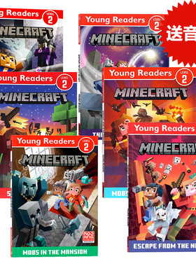 我的世界分级读物2级6册合售 进口英文原版绘本 Minecraft Young Readers Level 2 儿童冒险游戏故事书 小学生分级阅读 课外读物