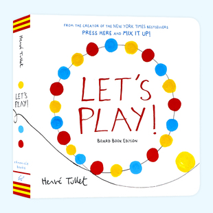 大家一起玩 英文原版 Let's Play 给孩子的儿童艺术启蒙绘本 颜色认知纸板书 法国童书大师埃尔维杜莱 Herve Tullet畅销儿童艺术书