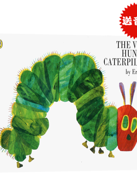 进口英文版原版正版绘本 The Very Hungry Caterpillar 好饿的毛毛虫/饥饿的毛毛虫Eric Carle艾瑞卡尔爷爷纸板书吴敏兰廖彩杏推荐