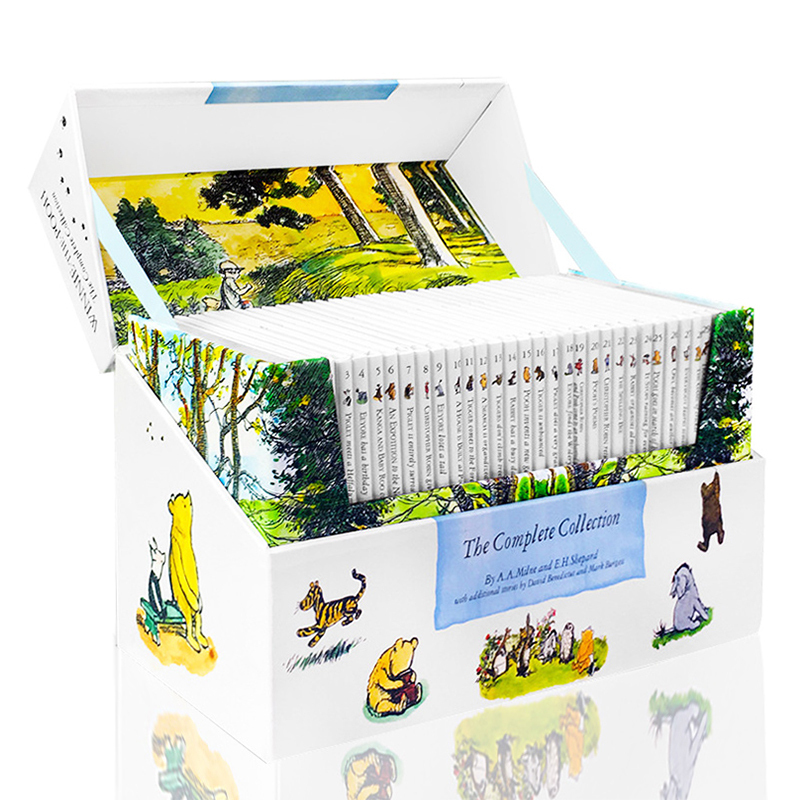 小熊维尼30册精装全集 进口英文原版正版 Winnie the Pooh Complete Collection 30 Books Box Set 盒装亲子阅读晚安故事书