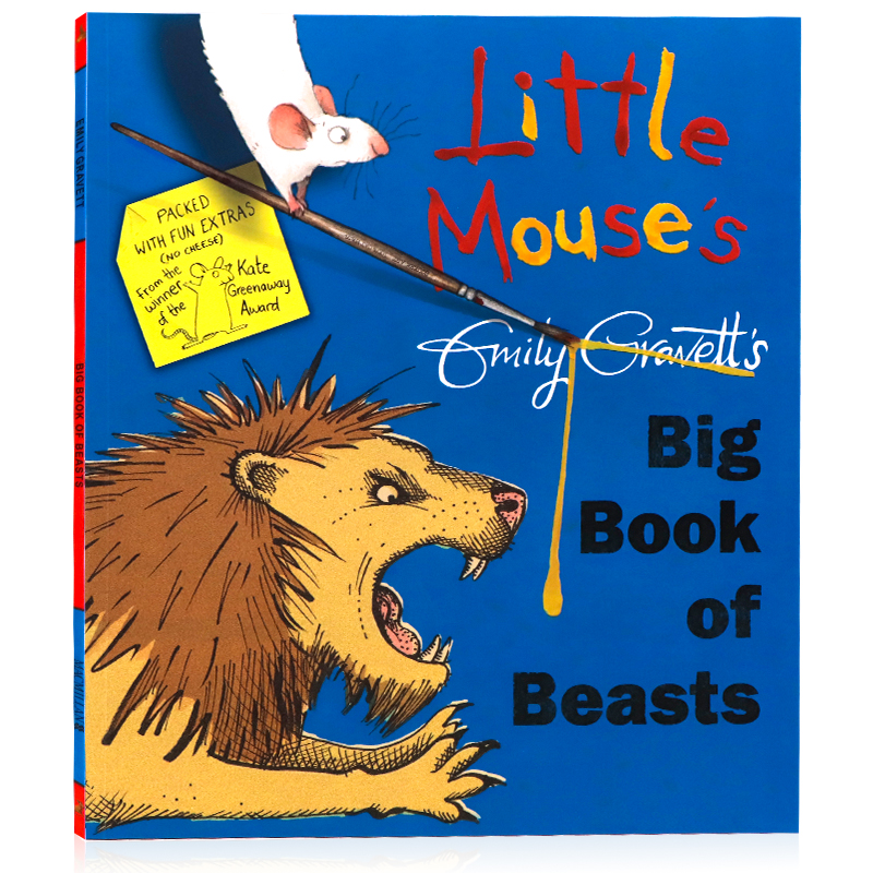 进口英文原版绘本 Little Mouse's Big Book of Beasts 小老鼠的野兽大书 创意翻翻洞洞设计 获奖名家Emily Gravett儿童启蒙图画书