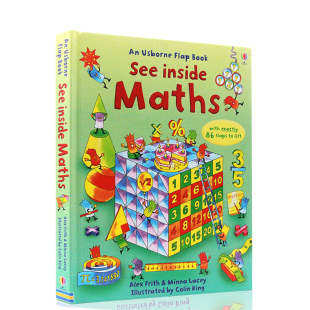 进口英文原版 解密数学 课外读物 大开 Maths 看里面系列 inside See Usborne 儿童科普英语绘本百科常识纸板翻翻书