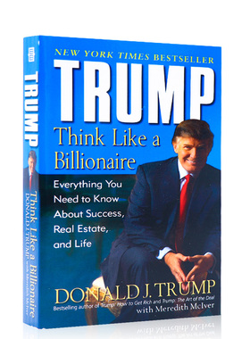 进口英文原版 Think Like a Billionaire 像亿万富翁一样思考 川普特朗普 源于商业和生活的成功之道 Donald John Trump