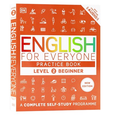 进口英文原版正版 DK新视觉 DK-English for Everyone Level2 Beginner Practice book 英语学习教材 英语自学书籍 英语入门