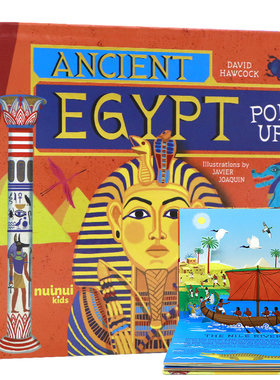 古文明系列古埃及弹出式立体书英文原版绘本 Ancient Civilisations Pop-Ups Ancient Egypt儿童历史科普精装纸板3D视觉立体翻翻书