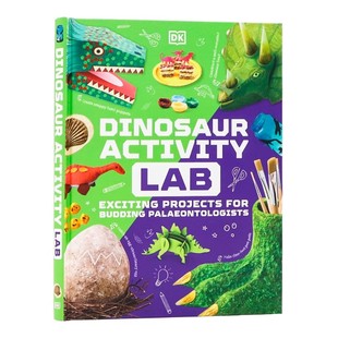 Dinosaur Activity 恐龙活动实验室 8岁亲子动手动脑益智读物 趣味科普互动游戏书 英文原版 儿童恐龙主题手工实验书 DK出版 Lab