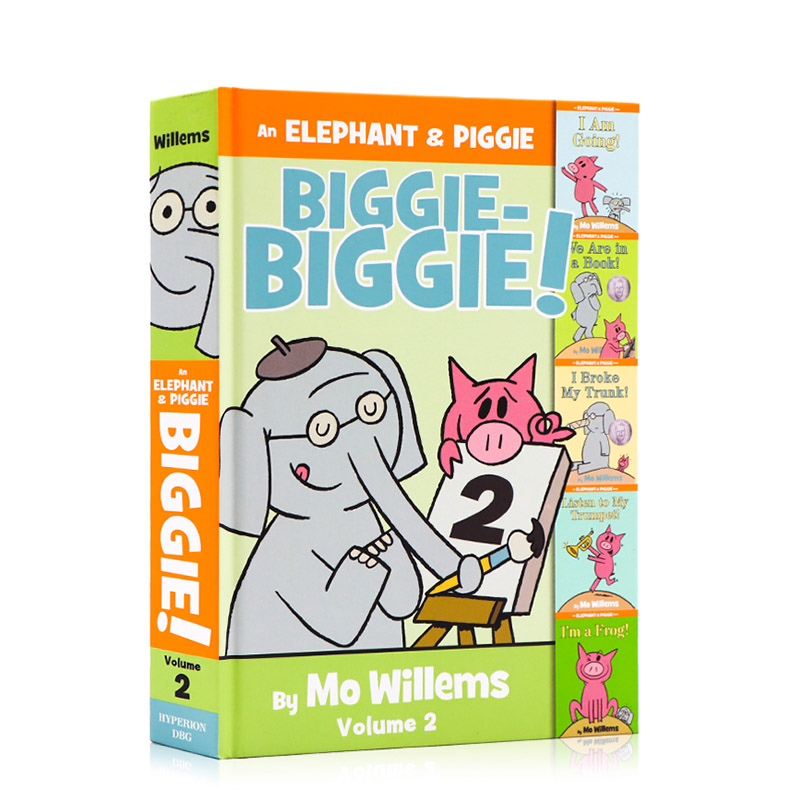 小猪小象5个故事合集 第2部 An Elephant & Piggie Biggie Volume 2 英文原版绘本 精装 情商教育培养Mo Willems莫威廉斯