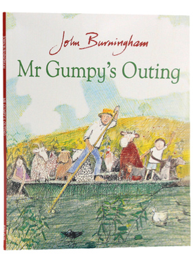 英文原版绘本和甘伯伯去游河 Mr Gumpy's Outing 波士顿环球报号角书奖美国图书协会优秀儿童图书奖廖彩杏书单名家John Burningham