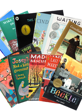 进口英文原版绘本 凯迪克大奖绘本合集套装 吴敏兰廖彩杏推荐书单山姆和大卫去挖洞Color Zoo雪Snow大卫不可以儿童获奖睡前故事书