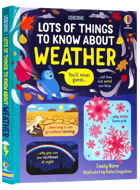 Usborne出品 英文原版 关于天气你所需要知道的那些事 Lots of Things to Know About Weather天气知识百科全书青少年课外读物精装