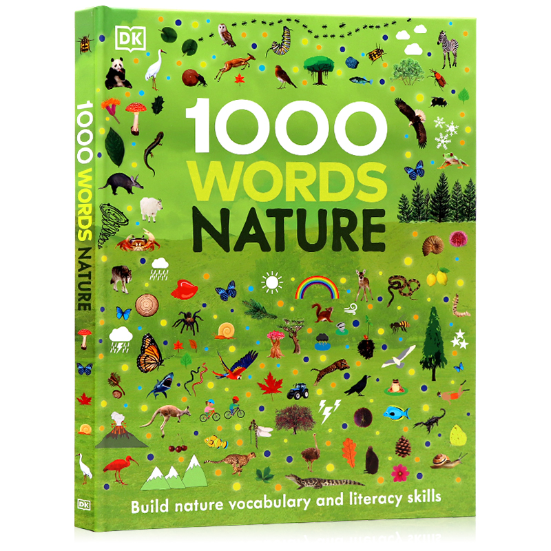 dk1000词英文原版1000 Words Nature 1000个自然词汇 插图图解字典词典 儿童英语启蒙词汇量积累读写能力提升野生动物自然环境科普