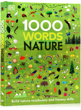 dk1000词英文原版1000 Words Nature 1000个自然词汇 插图图解字典词典 儿童英语启蒙词汇量积累读写能力提升野生动物自然环境科普
