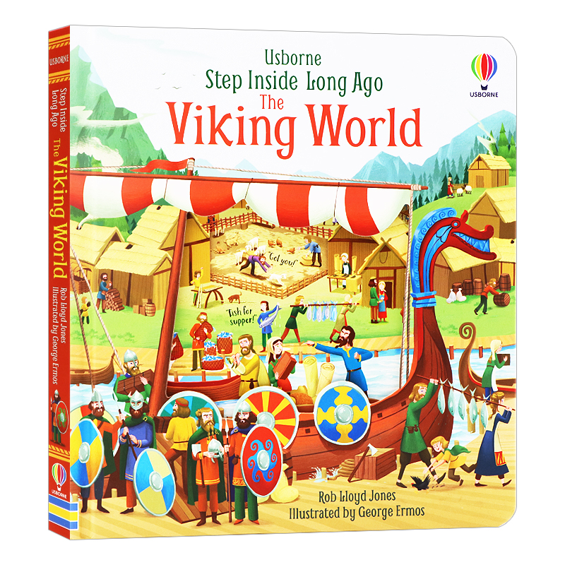 Usborne出品 走进维京人的世界 英文原版  Step Inside Long Ago The Viking World 纸板书 少儿人文历史类绘本图画书 尤斯伯恩