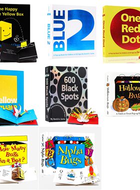 进口原版正版英文 600 Black Spots pop-up 名家 David A. Carter 艺术立体书 六百个黑点 儿童艺术启蒙开发学习 图画书亲子互动