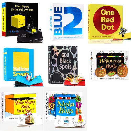 进口原版正版英文 600 Black Spots pop-up 名家 David A. Carter 艺术立体书 六百个黑点 儿童艺术启蒙开发学习 图画书亲子互动