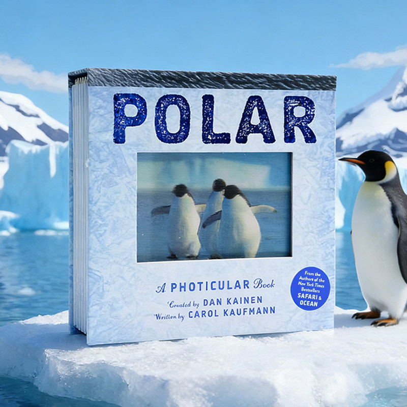 光与影视觉书系列极地 Polar 影像书 会动的3D图片书  A Photicular Book 英文原版绘本  纽约时报畅销书