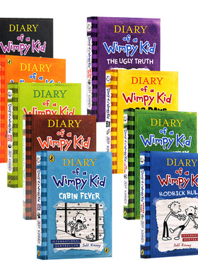 小屁孩日记英文原版 Diary of a Wimpy Kid 2-10 哭包日记 儿童英语图画故事书 课外阅读漫画章节桥梁书 儿童文学Jeff Kinney