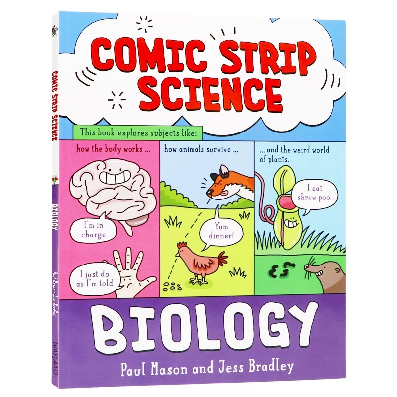 漫画科学生物学 英文原版科普绘本 Comic Strip Science Biology 英文趣味科普插画绘本英语拓展阅读进口书