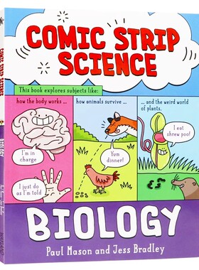 漫画科学生物学 英文原版科普绘本 Comic Strip Science Biology 英文趣味科普插画绘本英语拓展阅读进口书